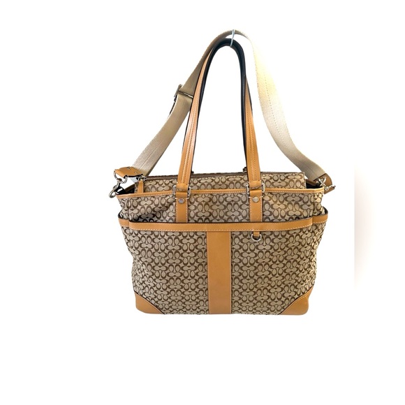 Coach Voyager Signature Tote Travel Diaper Bag - Picture 1 of 15